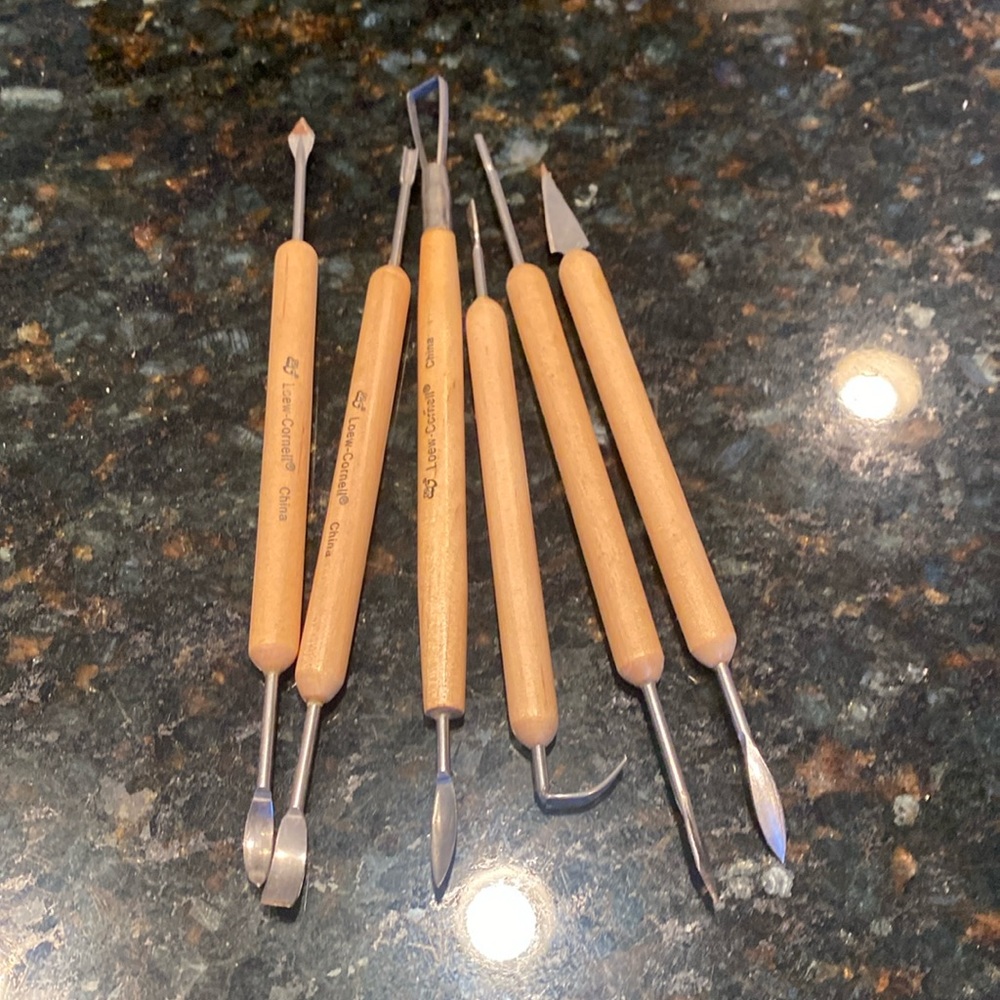 Set of 6 Wooden Clay Sculpting Tools